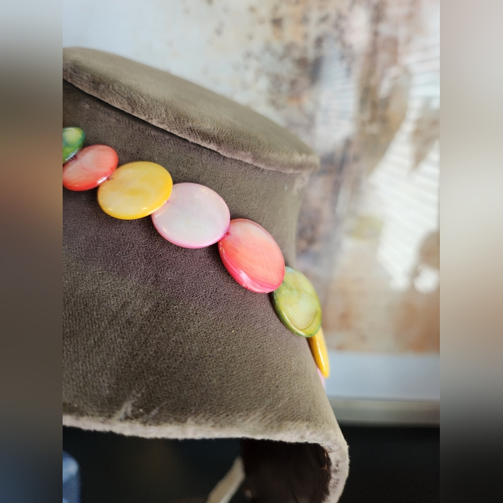 Gorgous Multicolor Shell Disc Beaded Statement Ne… - image 4